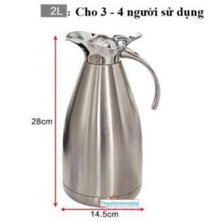 Bình pha trà giữ nhiệt inox 2 lít