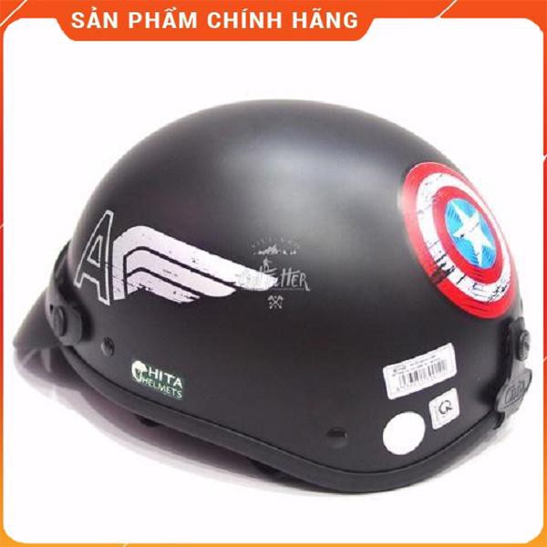 Mũ bảo hiểm 1/2 đầu Captain America + Kính Phi Công