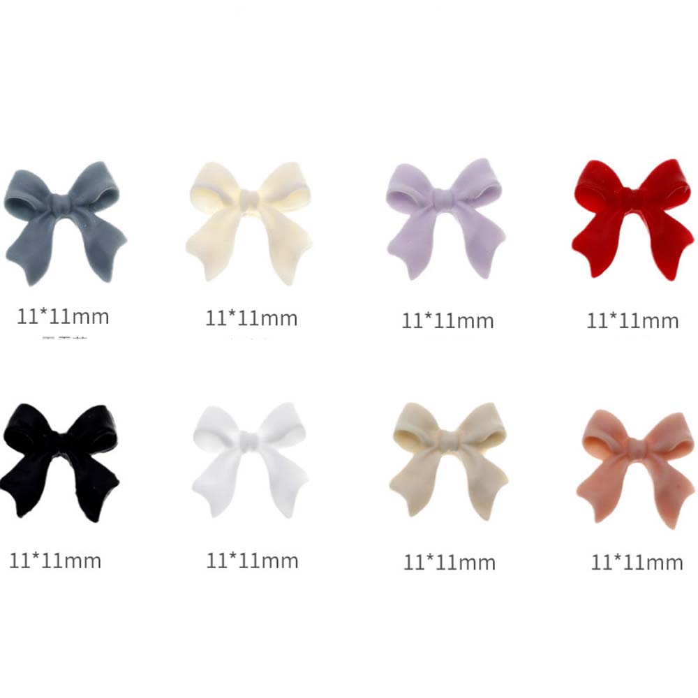 Set 10 Nơ Nhựa 3D Trang Trí Móng Tay Màu Kẹo Xinh Xắn Cho Nữ