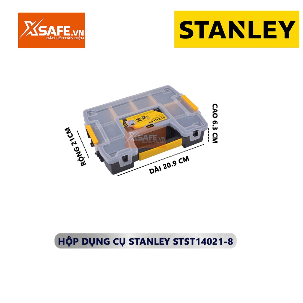 Hộp nhựa đựng mũi khoan, ốc vít Stanley ST14021-8 | kích thước 290 x 210 x 63mm nhựa cao cấp [CHÍNH HÃNG][XSAFE]