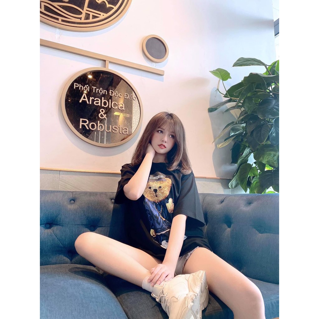 Áo thun nam nữ tay lỡ phông UNISEX form rộng  - &quot;Bad Bear&quot; - Chất liệu 100 cotton premium cao cấp full size - Hustle