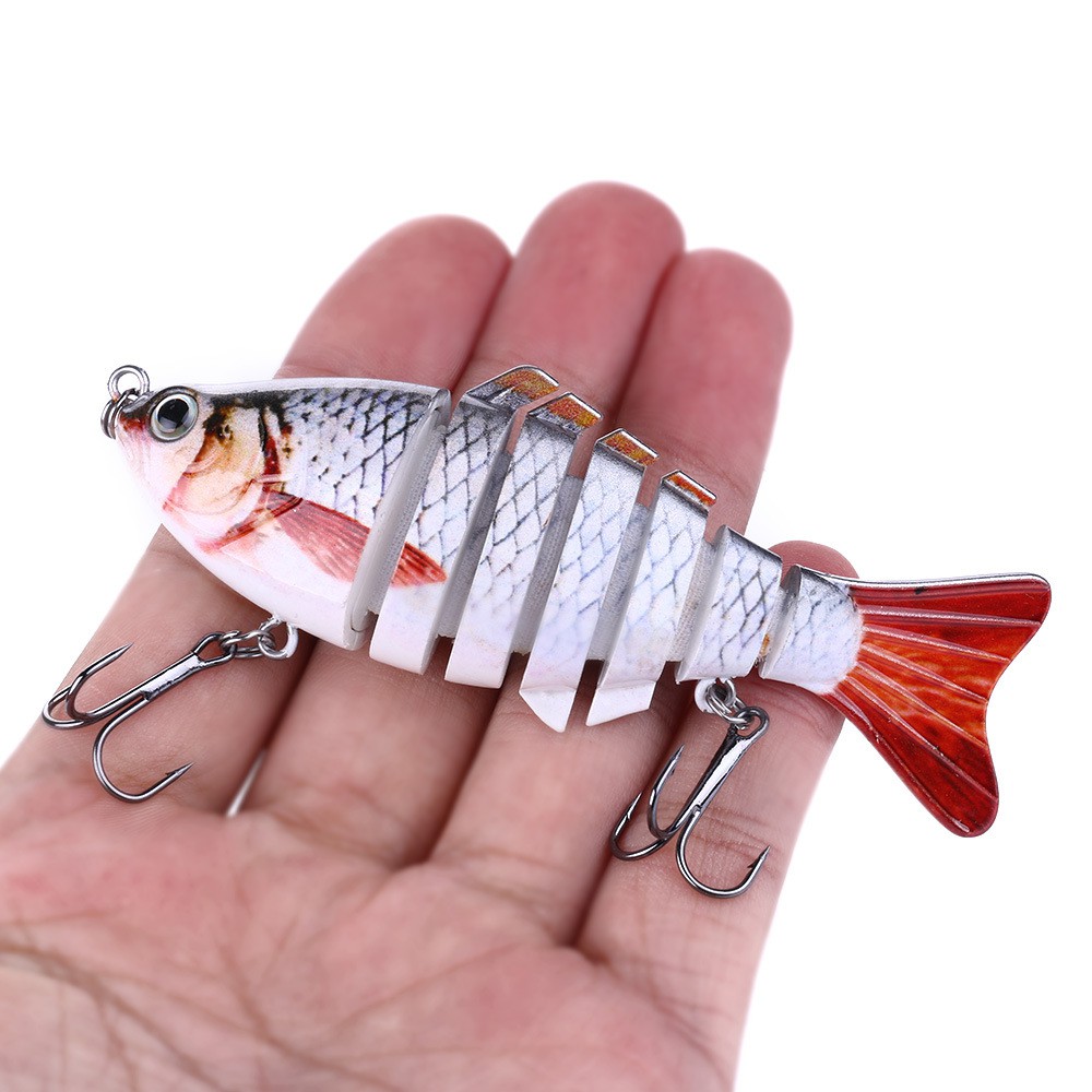 1 Mồi Câu Cá Giả 7 Đoạn Cứng 10cm 15.5g Thiết Kế Sinh Động