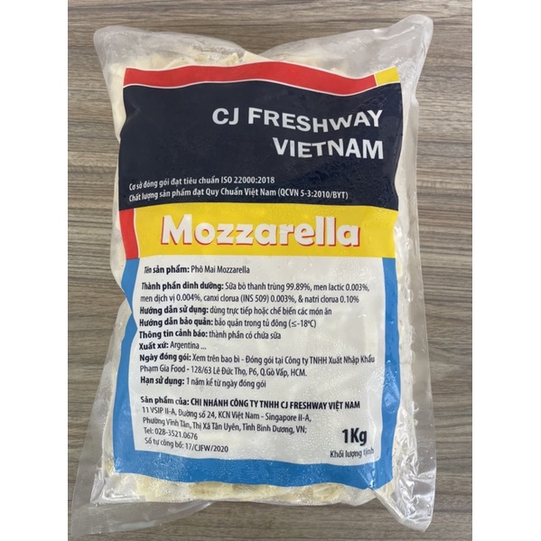 PHÔ MAI BÀO SỢI 1KG MOZZARELLA