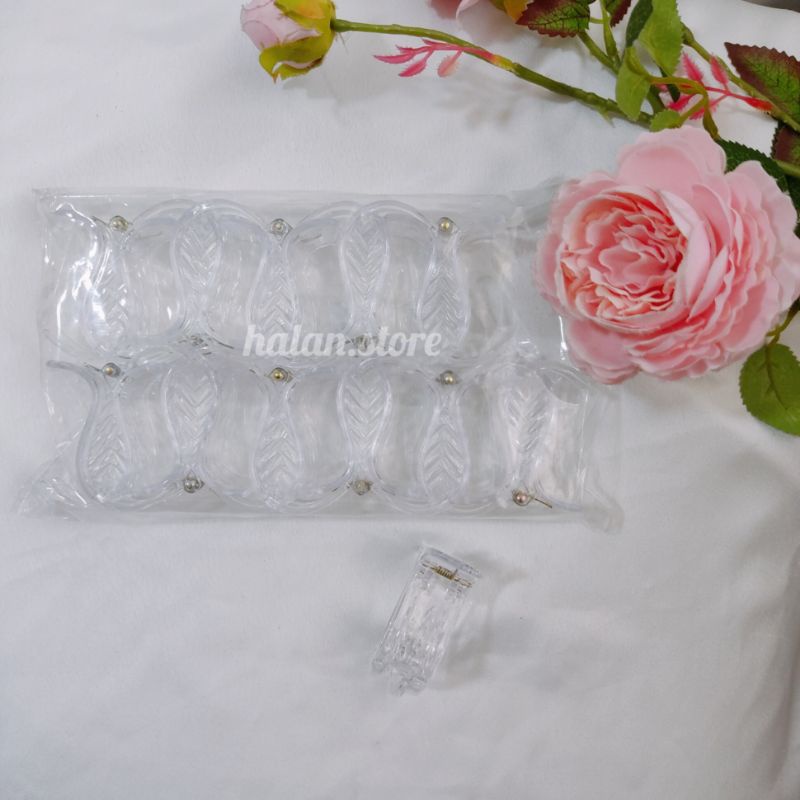 Vỉ kẹp càng cua 5 răng, 3 răng nhựa nhám,bóng