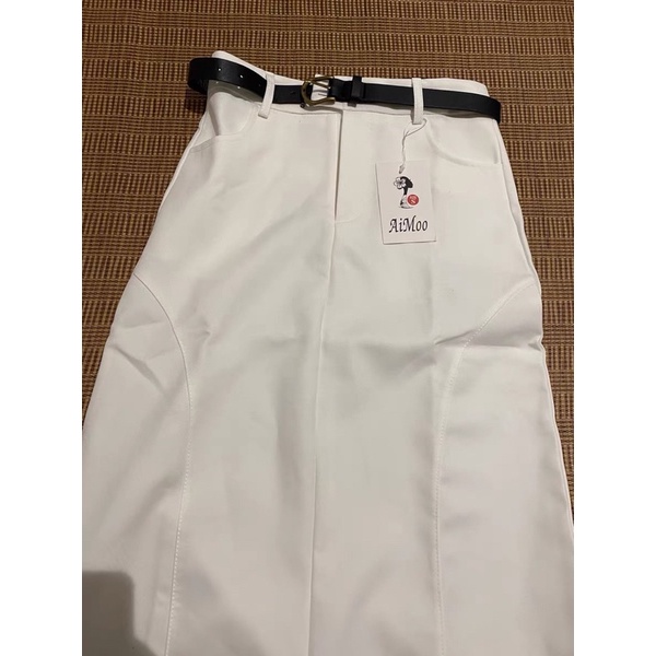 Chân váy dáng dài vintage xẻ sau