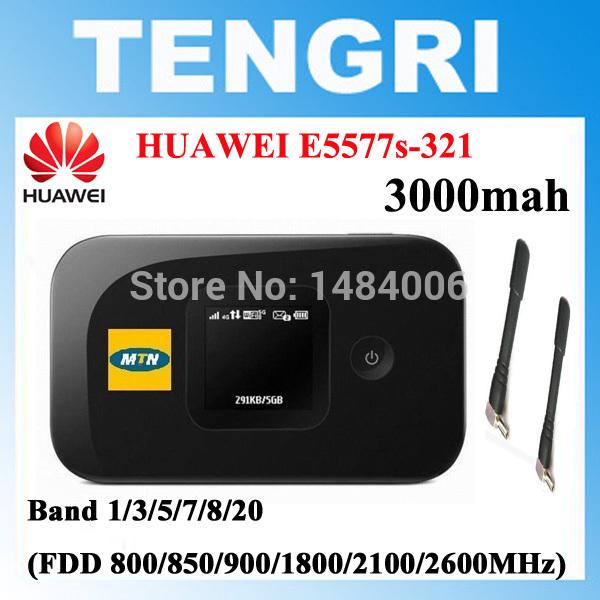 Thiết bị phát wifi không dây di động HUAWEI E5577 E5577s-321+2 ăng ten 4G LTE Cat4 3000mAH