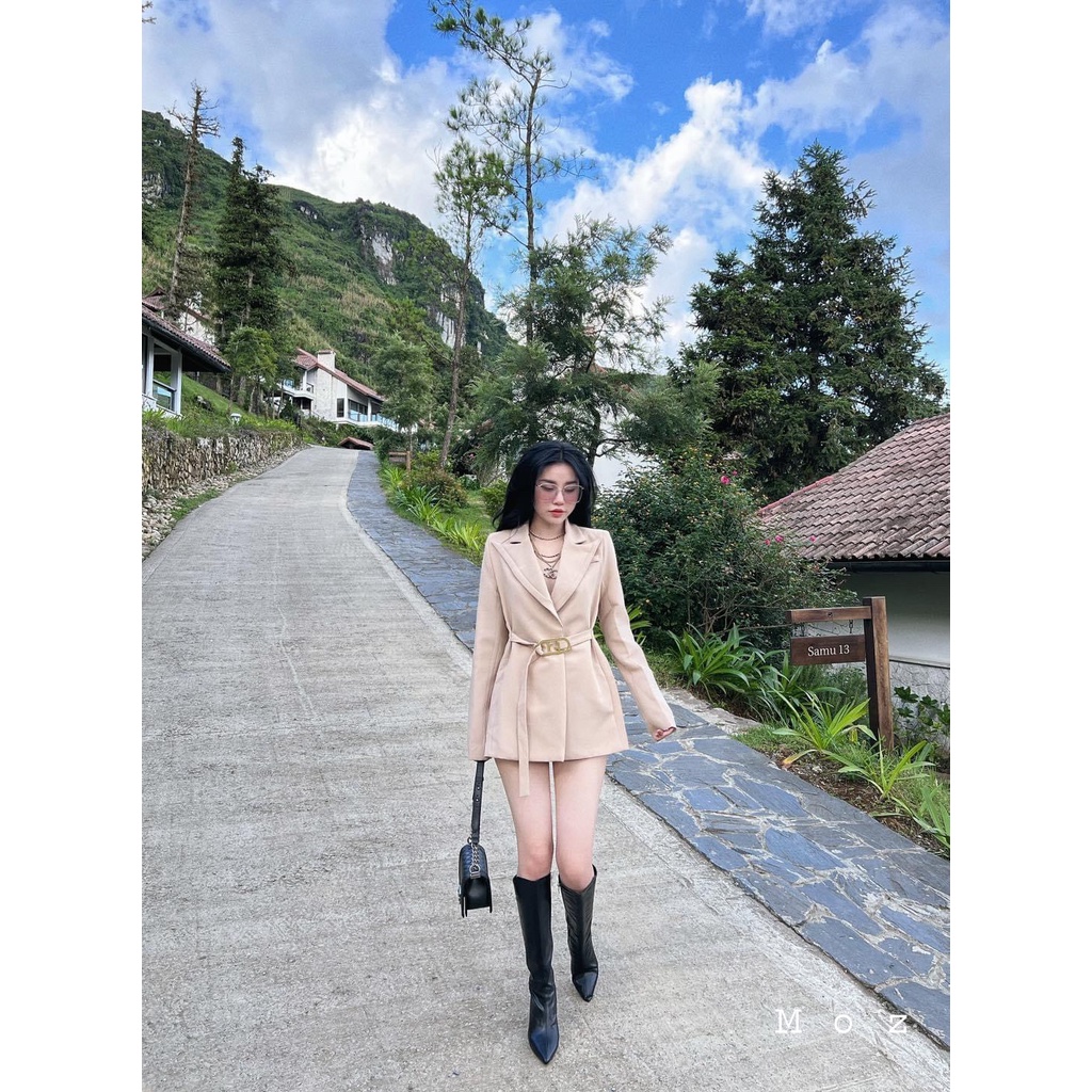 Áo khoác vest khuy cài eo siêu hot BN613