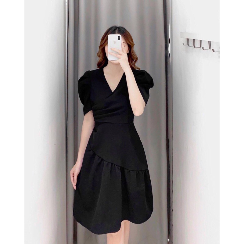 Đầm tiểu thư BlaPink thiết kế cổ tim NYNY DRESS- T193 ( ảnh thật )