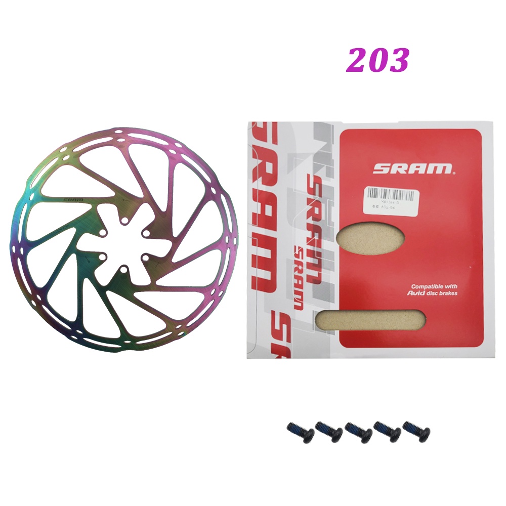 2PC SRAM Rotor phanh xe đạp 160mm 180mm 203mm MTB Rotor trung tâm Bánh xe đạp siêu nhẹ Rotor phanh đĩa 1PC cho phanh thủy lực