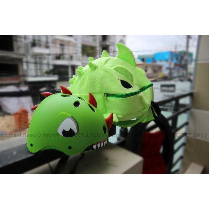 Combo Balo Khủng Long và Nón Khủng Long