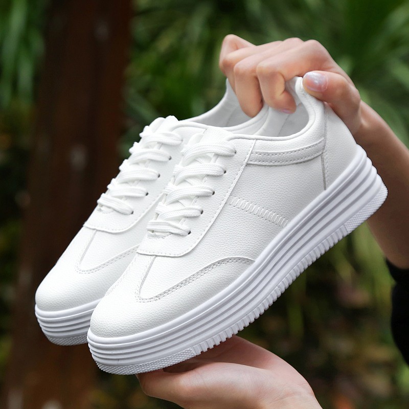 Giày thể thao nữ đế bằng giá rẻ giày sneaker nữ trắng cao cấp hot trend AZUKA - C3