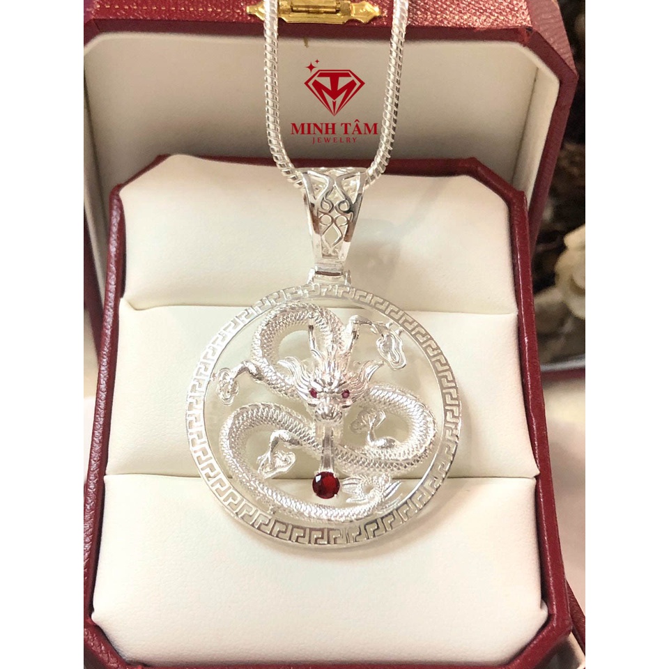 Mặt dây chuyền rồng bạc ta cho nam Minh Tâm Jewelry