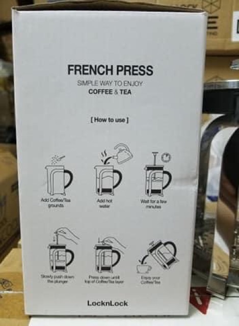 🍓BÌNH PHA CÀ PHÊ FRENCH PRESSURE 800ML LOCK&LOC-LLG019