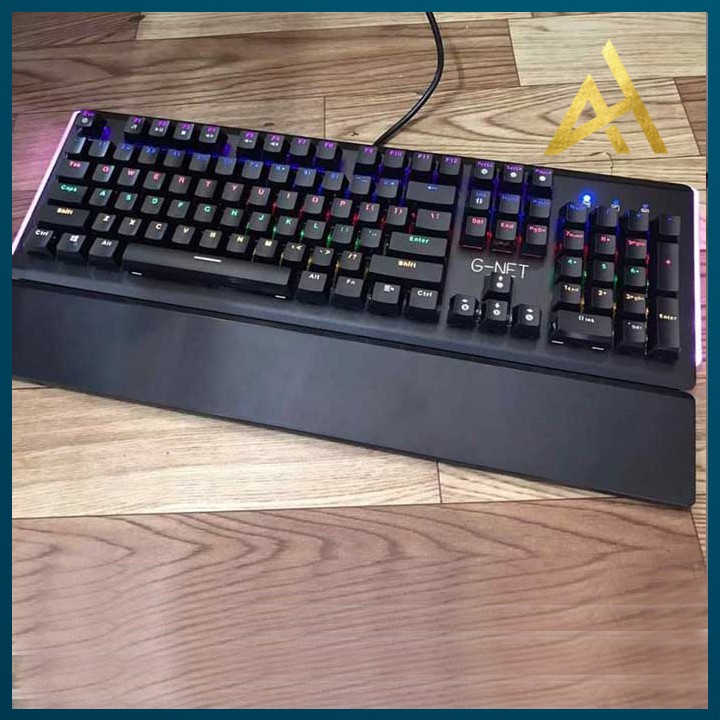 Bàn Phím Máy Vi Tính Laptop Chơi Game G-NET LK718 Đèn LED 7 Màu Có Kê Tay - Bàn phím Cơ Keyboard Gaming Có Dây