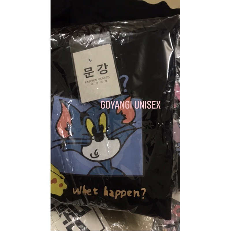 Áo chất  Áo hoodie Mèo và chuột Unisex phong cách Hàn Quốc