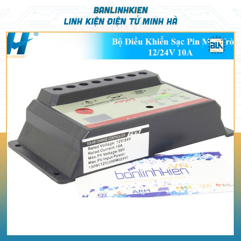 Bộ Điều Khiển Sạc Pin Mặt Trời 12/24V 10A