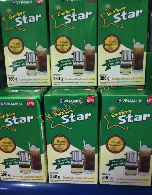 Sữa đặc Ngôi sao Phương Nam xanh lá- Hộp giấy 2 hộp x 380g