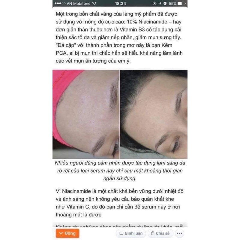 Serum THE ORDINARY NIACINAMIDE 10% + ZINC