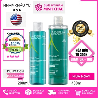 Sữa rửa mặt Aderma Gel Moussant Purifiant Phys-AC cho da dầu mụn, nhạy cảm