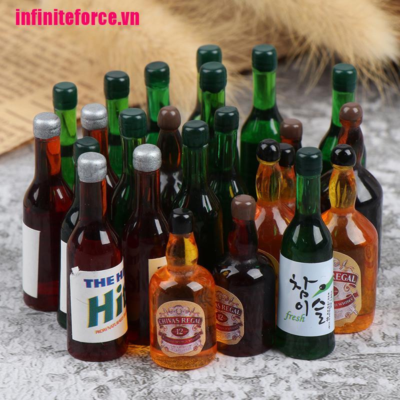 Bộ 8 Chai Rượu Mini Tỉ Lệ 1: 12 Trang Trí Nhà Búp Bê