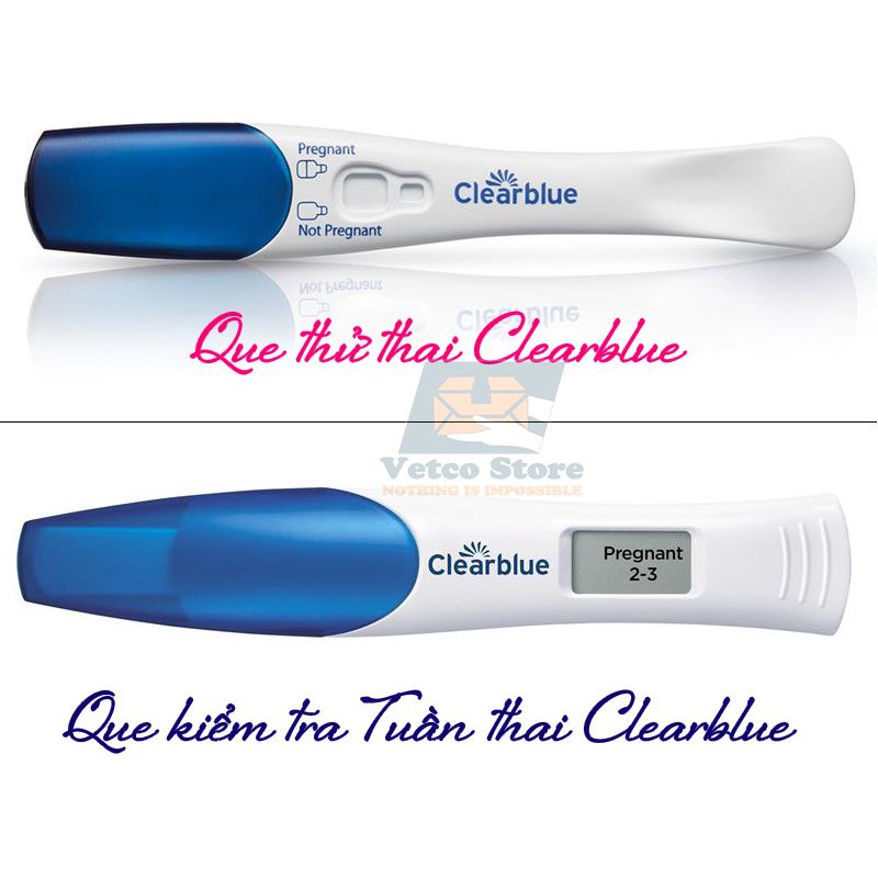 Set Que thử thai điện tử phát hiện CỰC SỚM Clearblue