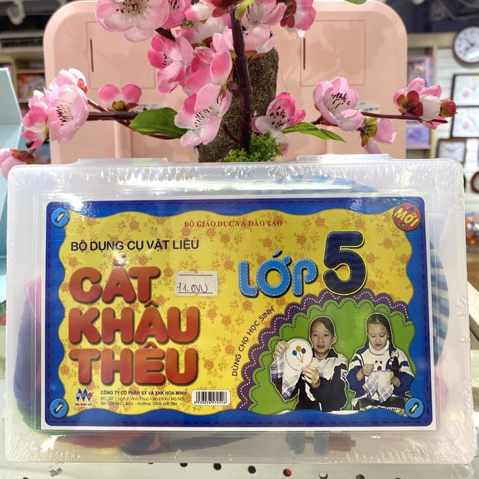 Bộ dụng cụ vật liệu cắt khâu thêu lớp 5 - Dành cho học sinh