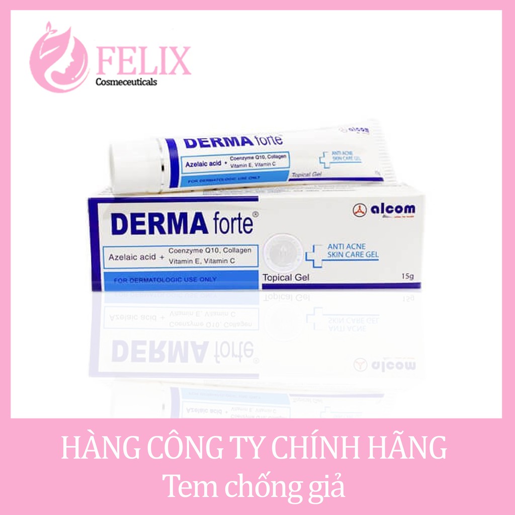 ✅[CHÍNH HÃNG] Derma Forte Gel 15g - Ngừa Mụn Thâm, Mụn Trứng Cá, Mụn Ẩn, Mụn Đầu Đen