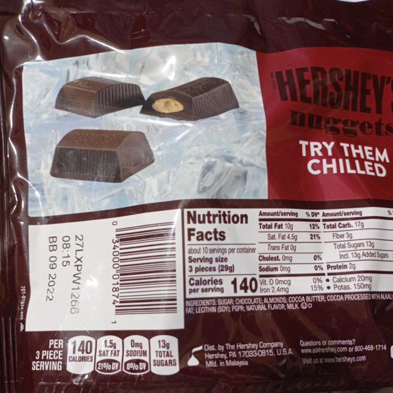 Socola Hershey's Nuggets gói 289g