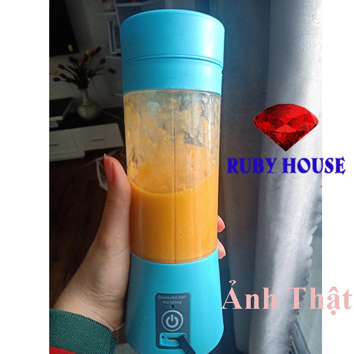 [LOẠI 6 LƯỠI]Máy xay sinh tố tích điện XAY KHỎE, SIÊU BỀN, máy xay sinh tố mini-Ruby House