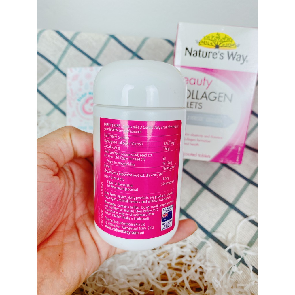 Collagen viên Nature's Way Beauty Collagen Booster 60 viên - Xuất xứ Úc ÚC