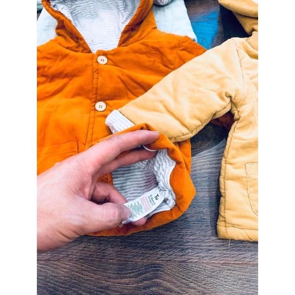 Áo khoác nhung tăm Trần bông cho bé siêu xinh