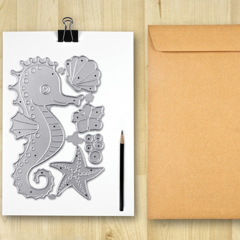 Khuôn Cắt Giấy Kim Loại Hình Vỏ Sò / Sao Biển Xinh Xắn