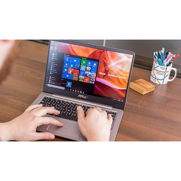 Laptop cao cấp Asus Zenbook UX410UF-GV113T Core i5-8250U/ Win10 (14 inch) - Rose Gold trọng lượng chỉ 1,4kg