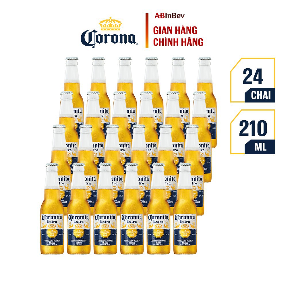 Thùng 24 Chai Coronita - Bia Nhập Khẩu (210 ml/ chai)