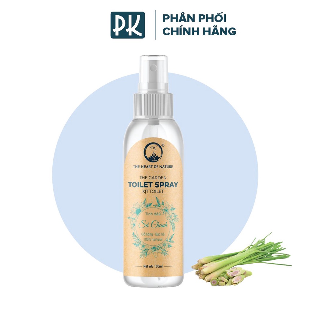 Xịt toilet tinh dầu Sả Chanh PK 30ml/100ml-khử mùi,diệt khuẩn nhà vệ sinh nhanh chóng