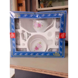Bộ ấm chén sứ bát tràng