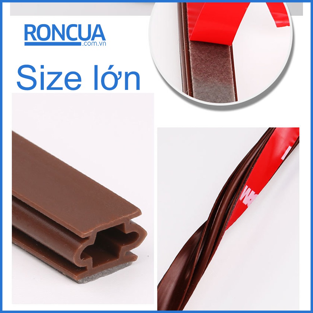 ( HÀNG CAO CẤP )Ron Gioăng Khung Cửa Dán Cao Su Size lớn 10*6, 8, 10, 12, 15mm Roncua