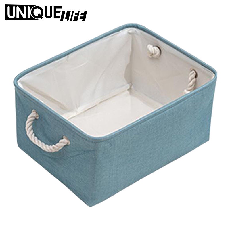 Giỏ đựng đồ dùng/quần áo/sách vở/đồ chơi đa năng chống thấm nước tiện dụng gấp gọn được hình chữ nhật
