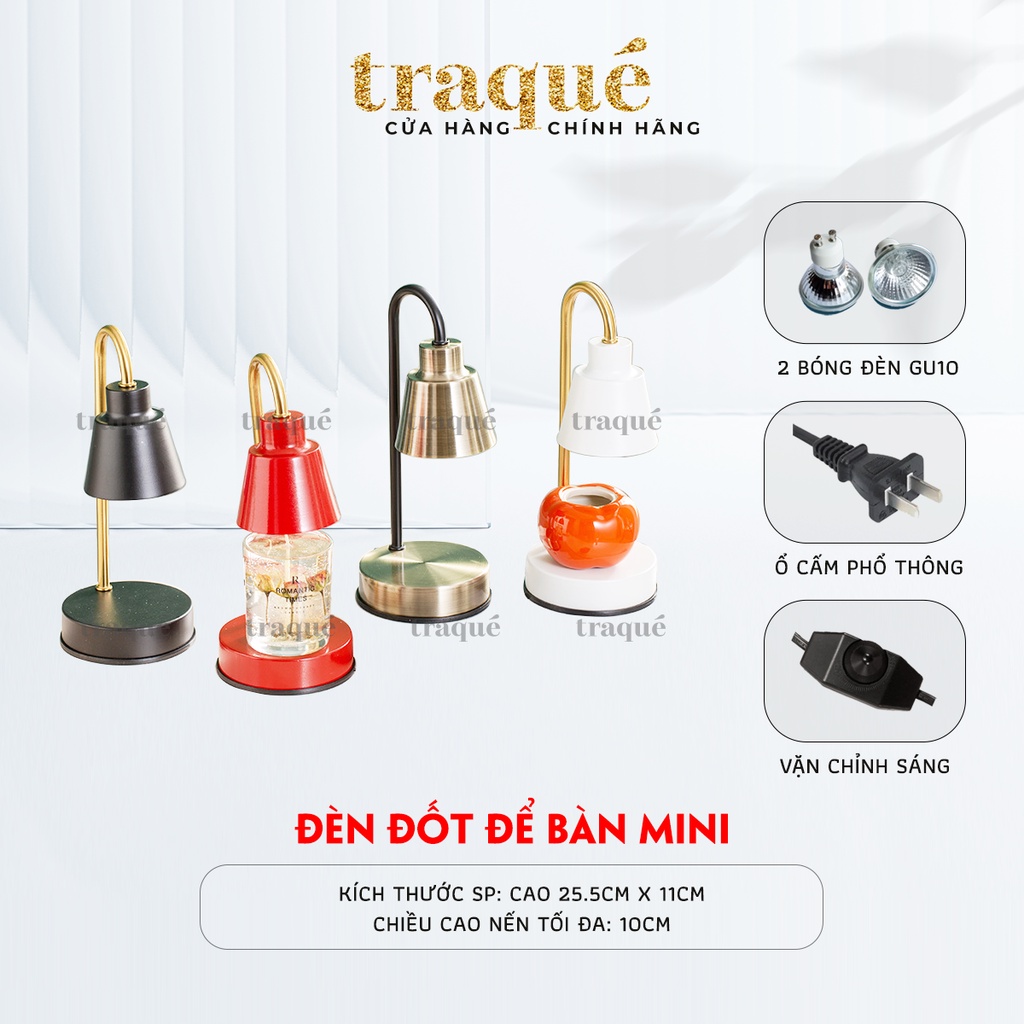 Đèn đốt nến thơm phong cách tối giản hiện đại - giúp nến toả hương tốt,an toàn hơn