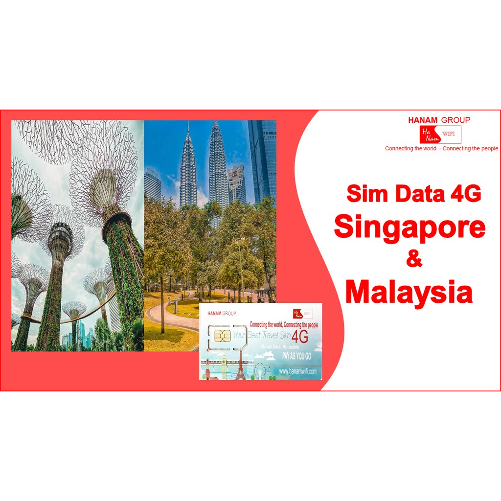 Sim 4G Singapore-Malaysia  Không Giới Hạn Dung Lượng