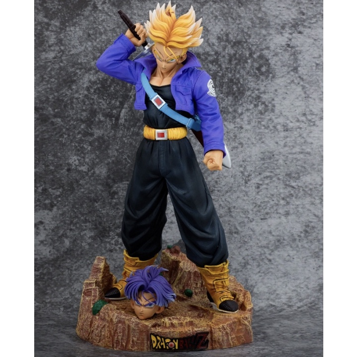 Cao 51cm - nặng 3,2kg Mô hình cao cấp Dragonball - Super Saiyan Trunks SS2 - Có 2 đầu thay thế