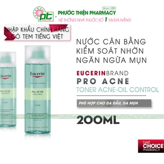 Toner Nước Hoa Hồng Cho Da Dầu Mụn Eucerin Pro Acne Toner 200ml