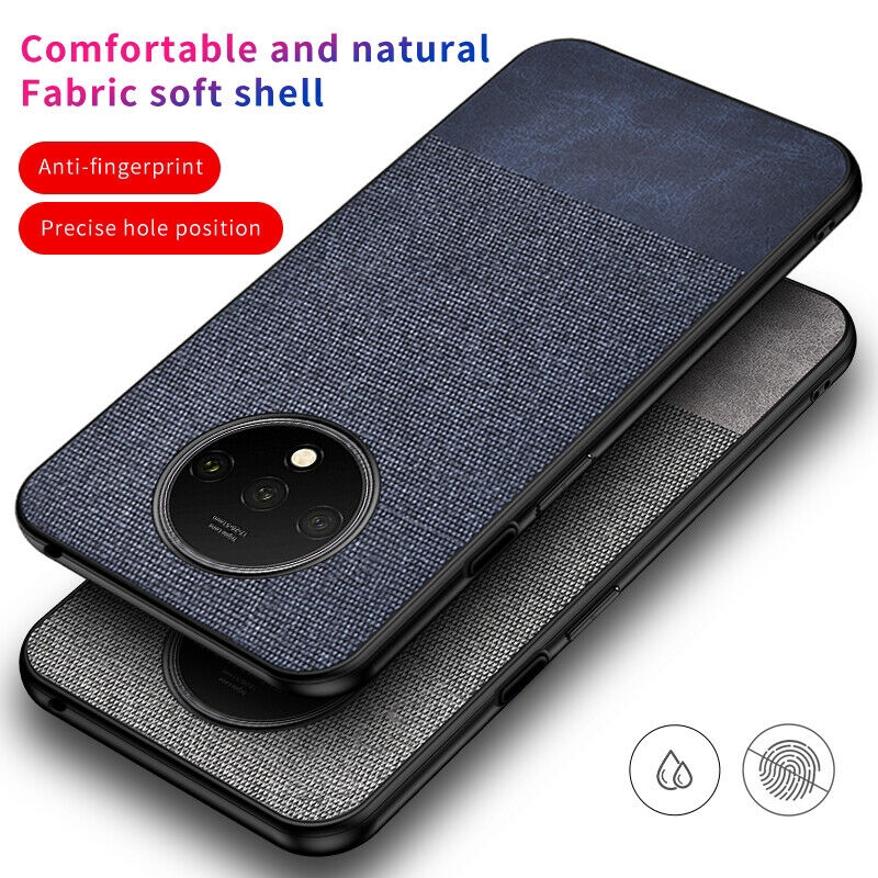 OnePlus 7T Pro 5G Hybrid Cloth Fabric+TPU Soft Ultra Slim Case Cover Free Shipping