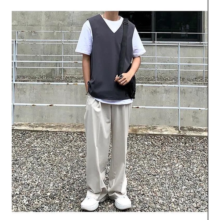 2021 autumn and summer new casual pants loose trousers straight wide-leg pants men's trend