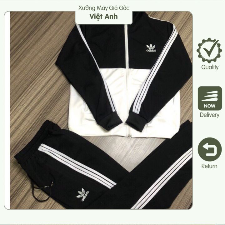 Bộ Nỉ Nam Thu Đông Thể Thao adidas Ống Suông Chất Nỉ Da Cá Dày Dặn Cao Cấp Phong Cách Hàn Quốc -BD02