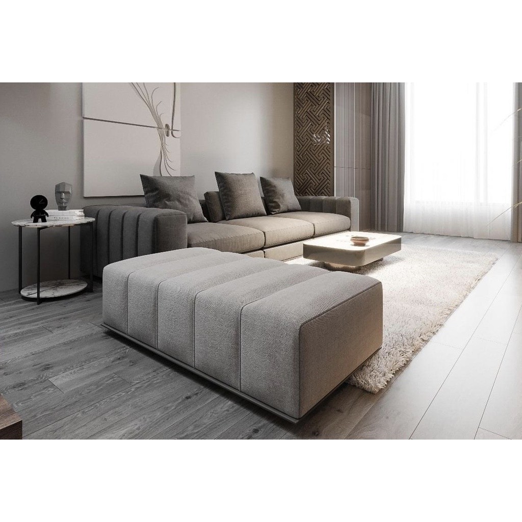 Ghế Sofa Văng Adora dạng vỏ sò góc L 2400x700x400mm- vải nhung cao cấp