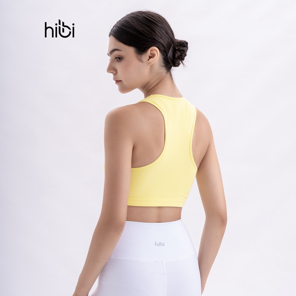 Áo croptop ba lỗ tập yoga gym Hibi Sports CR817 size mới, kiểu sát nách basic, kèm mút ngực