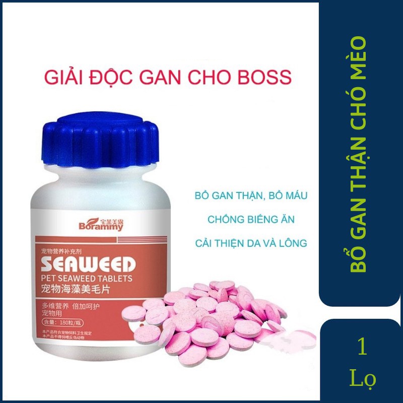 Viên Canxi, Dưỡng Lông, Lợi Khuẩn Đường Ruột, Nguyên Tố Vi Lượng Borammy Cho Chó Mèo – Mã PKCMK69