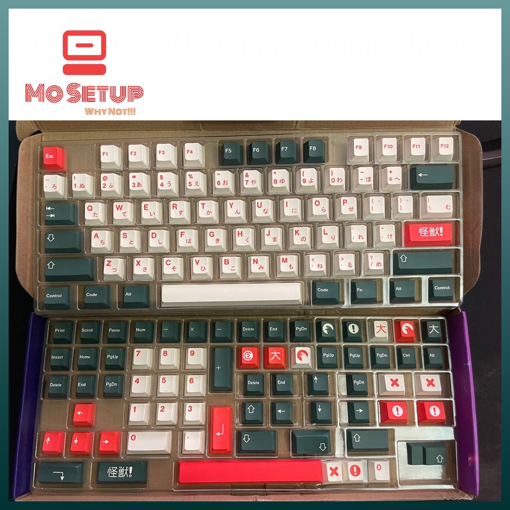 Keycap bàn phím cơ_GMK Kaiju Clone PBT Dyesub Cherry Profile_Dành cho các layout.