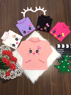 Áo cổ 3p cotton len